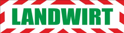 Produktbild von INDIGOS UG - Magnetschild "Landwirt" mit Rahmen 45 x 12 cm - Magnetfolie für Auto / LKW / Truck / Baustelle / Firma