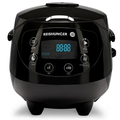 Produktbild von Reishunger Digitaler Mini Reiskocher 0,6 Liter, 350 Watt,Schwarz, 542-MDRK-B