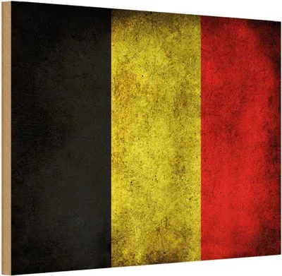 Produktbild von vianmo Holzschild 20x30 cm Belgien Fahne Flagge Wappen