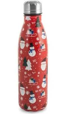 Produktbild von Rote Weihnachtsthermoskanne aus Edelstahl, 0,5 Liter