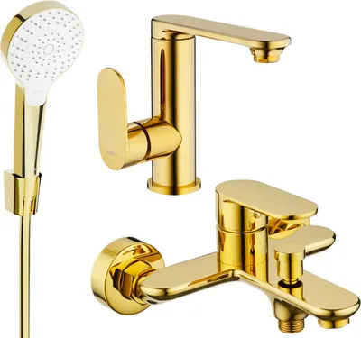 Produktbild von Mexen Milo R05 Badewannenset, Gold - 713053R05-50