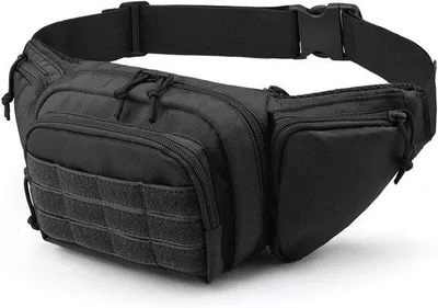 Obrázek produktu pro Outdoorová taška přes rameno – multifunkční taška 3 v 1 – voděodolná tkanina Oxford 600D – s několika kapsami – na jogging – černá