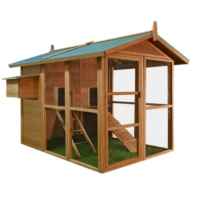 Produktbild von Hühnerstall Hühnerhaus Stall Kleintier Hühner Hase Huhn Haus Hasenstall XXL