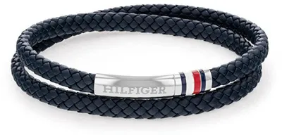 Produktbild von Dunkelblaues Lederarmband mit Stahlschließ e 2790549