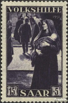 Produktbild von Briefmarken Saarland 1951 Mi 310 postfrisch Volkshilfe: Gemälde (II)