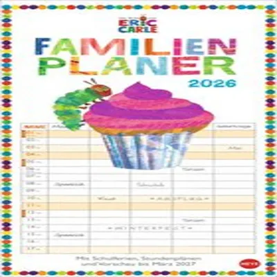 Produktbild von Die kleine Raupe Nimmersatt Familienplaner 2026