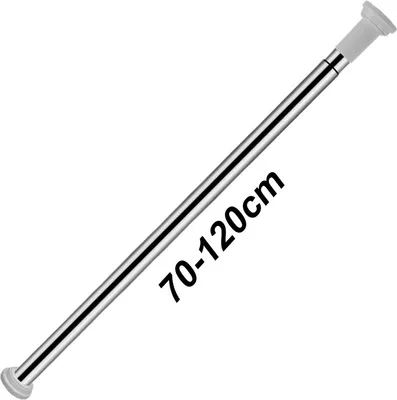 Produktbild von Yakimz Teleskopstange Edelstahl,Duschvorhangstange ohne Bohren,Spannstange, durch Drehen verstellbar, sicherer Halt,als Duschstange, Kleiderstange(70 bis 120 cm)