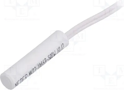 Imagen del producto de 1 x Conexiones de contacto de reed: cable de 0,5 m, modelo MK03-1A66B-500W, relé de reed, diámetro 5,8 x 25,5 mm