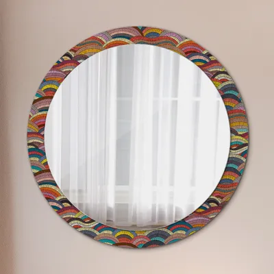 Obrázok produktu pre Ø90cm Moderné zrkadlo - nástenné zrkadlo na stenu - spálňa - bohémsky ornament