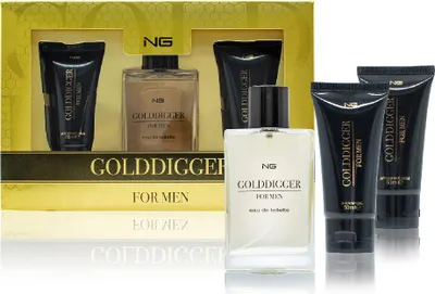 Produktbild von NG PERFUMES NG Golddigger Men - Eau de Toilette, Duschgel und Aftershave-Balsam