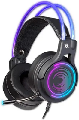 Produktbild von Defender Cosmo Pro RGB, Gaming Headset, Headset mit Mikrofon, Lautstärkeregler, schwarz, 7.1 (virtuell), 50 mm Treiber Typ