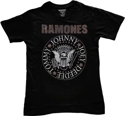 Produktbild von Ramones - T-Shirt Verziert für Herren/Damen Uni RO4696 (L) (Schwarz)