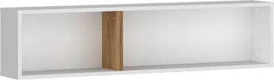 Produktbild von Wandregal weiß mit Eiche RISBY-129