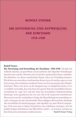 Produktbild von Die Entstehung und Entwicklung der Eurythmie 1918-1920
