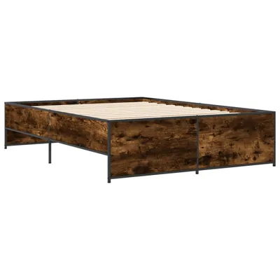 Produktbild von Bettgestell Räuchereiche 120x200 cm Holzwerkstoff und Metall
