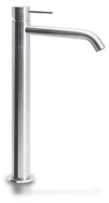 Produktbild von Hohe Mischbatterie Aufsatzwaschbecken Badarmatur Edelstahl Hochglanz