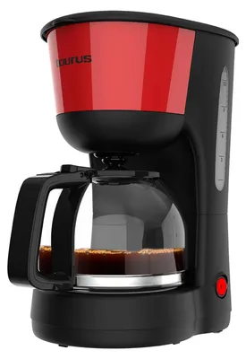 Filterkaffeemaschine 12 Tassen 1000 W Retro Rot Glaskanne