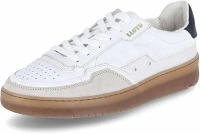 Produktbild von Lloyd Sneaker Modell Anwar aus weißem Glattleder mit herausnehmbarem Fußbett