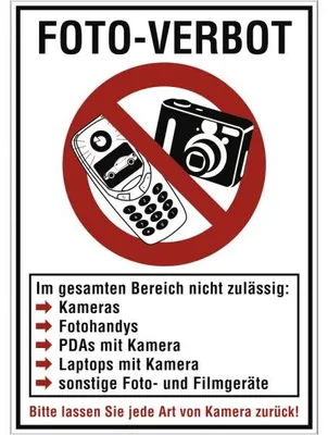 Produktbild von Dreifke® Schild FOTO-VERBOT, Kombischild, Kunststoff, 210x297 mm