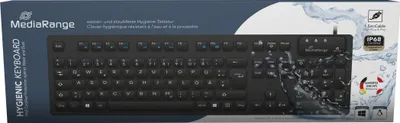 Obrázek produktu pro MediaRange MROS273, Plná velikost (100 %), Kabel, USB, QWERTZ, Černá