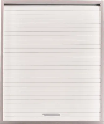 Produktbild von SIMMOB Küchenschrank Schrank Oberschrank Hängeschrank mit Rollladentür B 60 cm, Farbe:Aluminium-Weiß