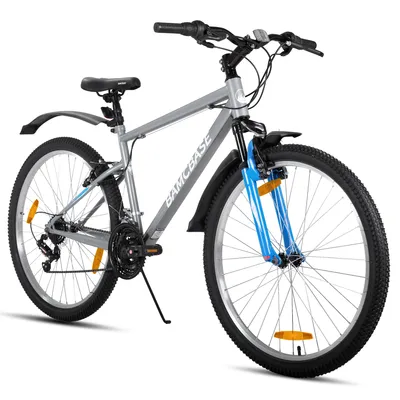 Produktbild von HILAND Mountainbike 27.5 Zoll Herren Studenten fahrräder, Gelände Pendlerfahrräder Mit 18 Gang, Doppel-V-Bremsen, stoßdämpfender Federgabel, Grau