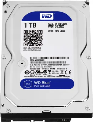 Produktbild von Western Digital WD Blue Desktop 1TB 7200U 3.5 Zoll SATA Interne PC Festplatte (CMR)