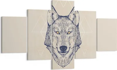 Produktbild von Bild auf Leinwand - Leinwandbild - Husky Hund Portrait Plakat - 125x70cm - Wand Bild - Wanddeko - Leinwanddruck - Bilder - Kunstdruck - Wanddekoration - Leinwand bilder - Wandkunst - EA125x70-3109