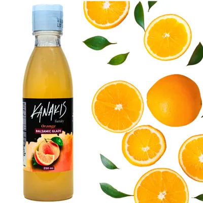 Produktbild von Kanakis | Balsamico-Creme Orange - 250 ML - Glutenfrei - Zuckerfrei - Cremige Konsistenz