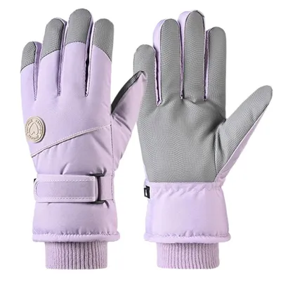 Produktbild von Winter Handschuhe Damen Wasserdichte Thermohandschuhe Touchscreen Winddichte thermische  Winterhandschuhe, Ski Handschuhe für Fahrrad Outdoor Sport