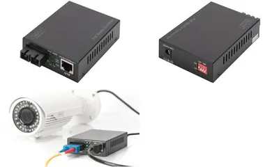 Image de DIGITUS DN-82150 DIGITUS Convertisseur de média Gigabit PoE, RJ45/SC, multimode