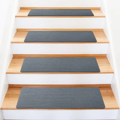 Trapmatten, antislip, selbstklebend, 15 Stück, dunkelgrau