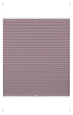 Plisségordijn zum Klemmen, blickdicht, 50x130 cm, Perlmutt/Rosa