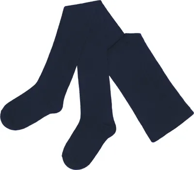 Produktbild von Damen Strumpfhose aus Baumwolle Glatt Unifarben Denim Blau Größe 40-42
