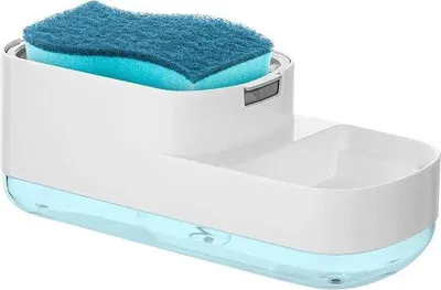 Produktbild von Famanu 3-in-1 Spülmittelspender mit Seifenhalter - Weiß