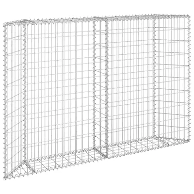 Productafbeelding van Gabion plantenbak trapezium 150x20x100 cm gegalvaniseerd staal