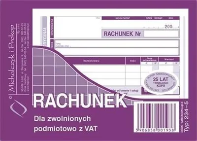 Produktbild von Rechnung für umsatzsteuerbefreite Unternehmen, Formular A6, 80 Blatt
