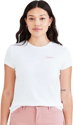 Image de T-shirt graphique Dockers, manches courtes, blanc, taille S, pour femmes, couleur : blanc, taille : S