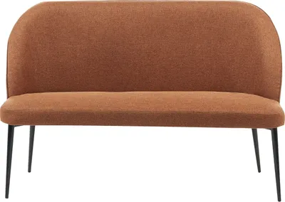 Produktbild von BELIANI Sofa Braun Stoffbezug 2-Sitzer Küchensofa mit Schwarzem Metallgestell Ohne Armlehnen Modern Wohnzimmer Möbel Wohnecke Sitzecke Küche