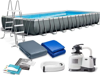 Produktbild von Intex 26374 Ex 26372 Ultra Xtr Frame Aufstellpool Rechteckig Groß 975 X 488 X 132