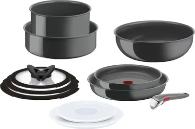 Produktbild von Tefal Ingenio Renew L2609253, Gemischtes Set, Schwarz, Aluminium, Grau, Glas/Kunststoff, Thermo-Punkt