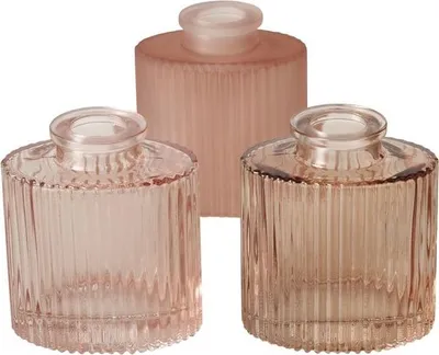 Produktbild von Vase Tonja 3er-SET Hellrosa - Flaschenvase