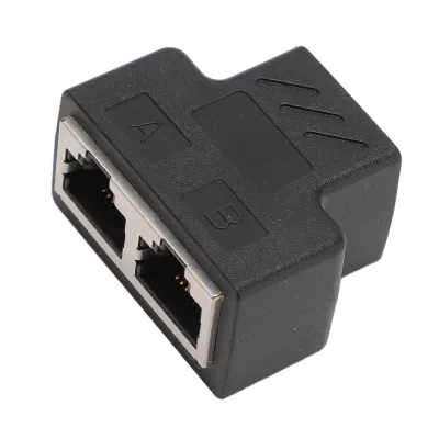 Image de Répartiteur Ethernet, adaptateur répartiteur RJ45, répartiteur réseau LAN et Internet, répartiteur Ethernet 1 vers 2, câble Ethernet, répartiteur LAN et Internet
