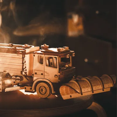 Produktbild von Mechanischer LKW Schneeräumer aus Holz