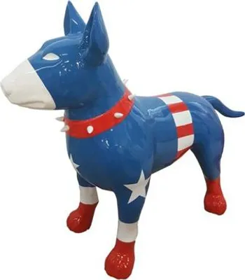 Produktbild von Moderne Skulptur Dekoration Figur Statuen Deko Statue Hund Spiderman Kunststoff