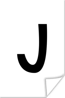 Produktbild von MuchoWow® Poster Kinder Illustration der Buchstaben des Alphabets "J" auf einem weißen Hintergrund 60x90 cm - Wanddekoration