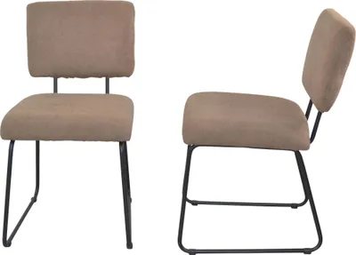 Produktbild von Esszimmerstuhl - Polsterstuhl 2er-Set Braun/Schwarz