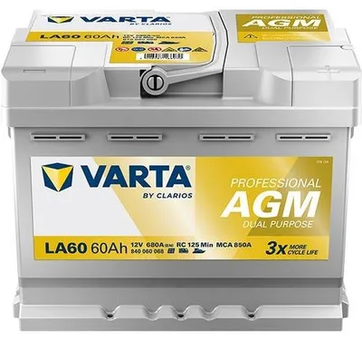 Immagine prodotto di Batteria di avviamento VARTA Professional AGM Dual Purpose LA60 12 V 60 Ah 680 A/EN B13