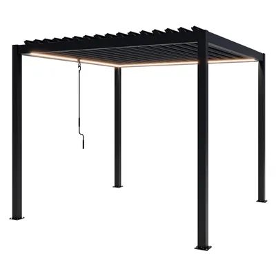 Zdjęcie produktu dla Pergola Ogrodowa Bioklimatyczna 100% Aluminiowa NORDVIC Skyline LED 3x3 m Antracyt
