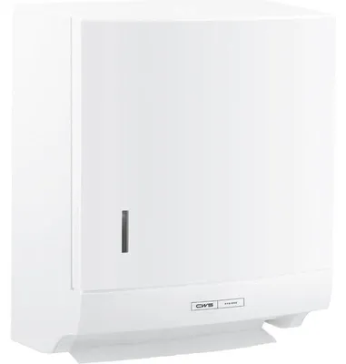 Productafbeelding van CWS Dispenser voor handdoekpapieren, model Paradise Paper Slim (met slot), basismodel, wit